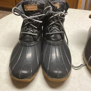 Womens Sperry duck boots-size 9 brown, size 10 grey